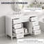 Meuble-lavabo 47 po sans lavabo, armoire seulement, 2 portes et 8 tiroirs, système de fermeture en douceur, design classique, blanc-599922278-599922281
