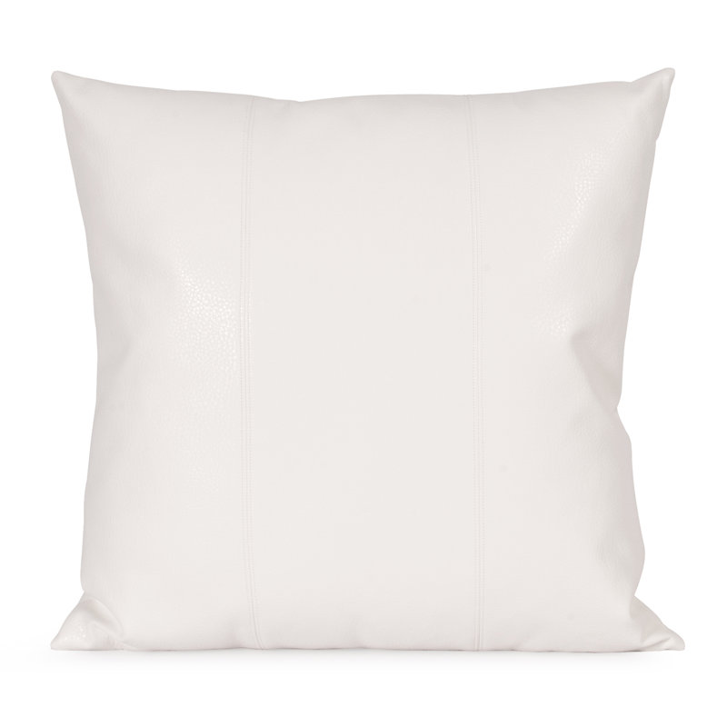 Decorative Reversible Throw Pillow, White, 24" x 24"