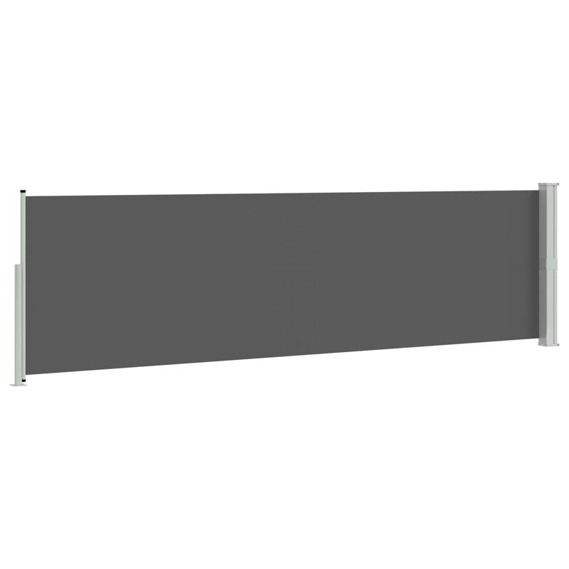 VidaXL Polyester Cover Retractable Patio Awning, Anthracite, 300cm W x 140cm D