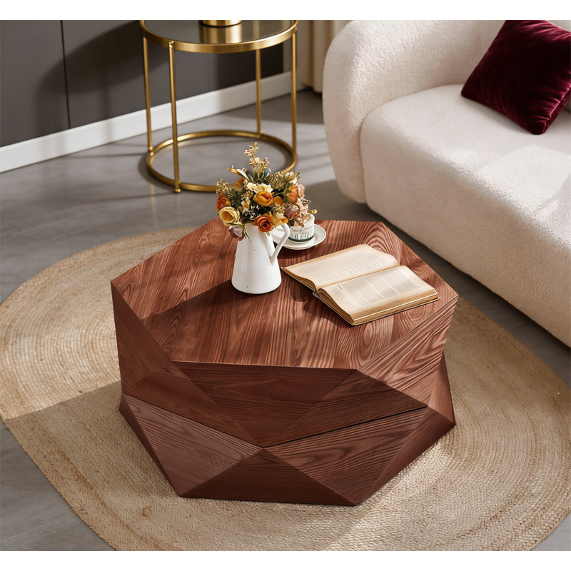Table basse 36,61 po, Brun-roux