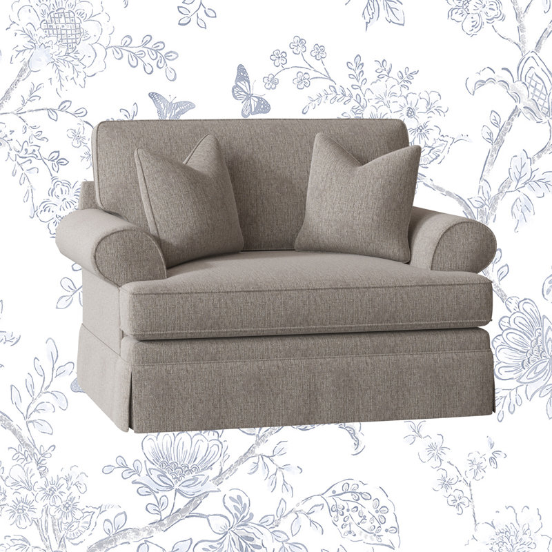 Brookner Upholstered Armchair, Drusky Twig Sustain® Basketweave