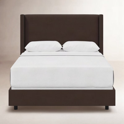 Hanson Upholstered Wingback Bed