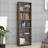Modern Walnut Bookshelf, 50 x 63 x 7.7 inches | 100% Melamine Coated Particle Board, Thickness: 0.7 inches | Numerous Shelves, Wall-Mountable Design for Extra Storage | Elegant Solid Color for Home & Office-1317700811
