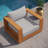 Tahoe Outdoor Patio Acacia Wood Chair In Natural Light Gray