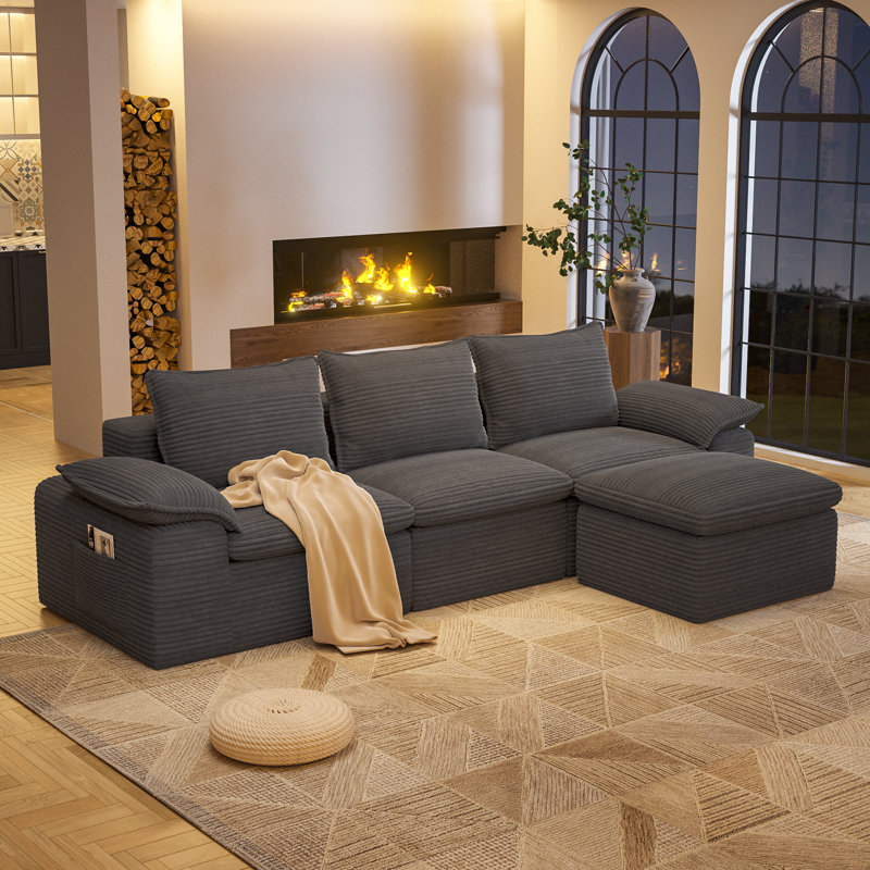 Canapé modulaire Boneless, Gris