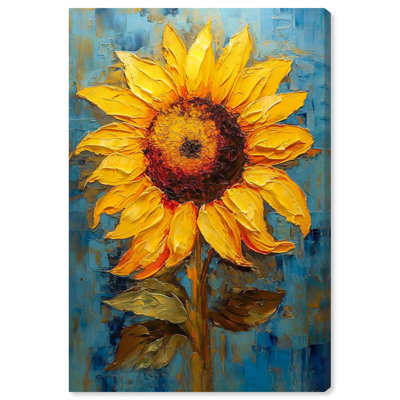 Impression sur toile tournesol impressionniste, Art Remedy