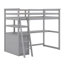Lit mezzanine avec bureau et tablettes, deux tiroirs intégrés-677319035