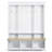 Elegant APP Controlled LED Light Hall Tree With 9 Hooks, Roman Column Design, And 3 Large Cabinets For Farmhouse Entryway, White-745729170