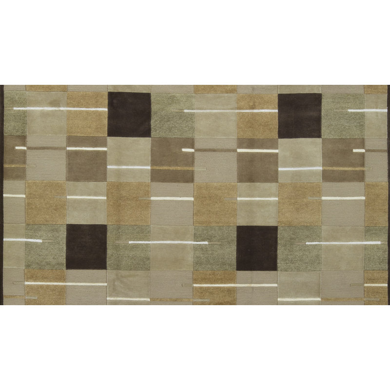 Tapis brun de haute qualité noué à la main