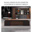 Bureau 110,24 "moderne en forme de L en panneau de particules de couleur noyer-382847421