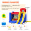 Château gonflable, conçu pour les enfants de 3 à 8 ans, 340 x 260 x 230 cm, trampoline de haute qualité pour l'extérieur, avec souffleur, glissade et sac de rangement, château gonflable familial pour le jardin