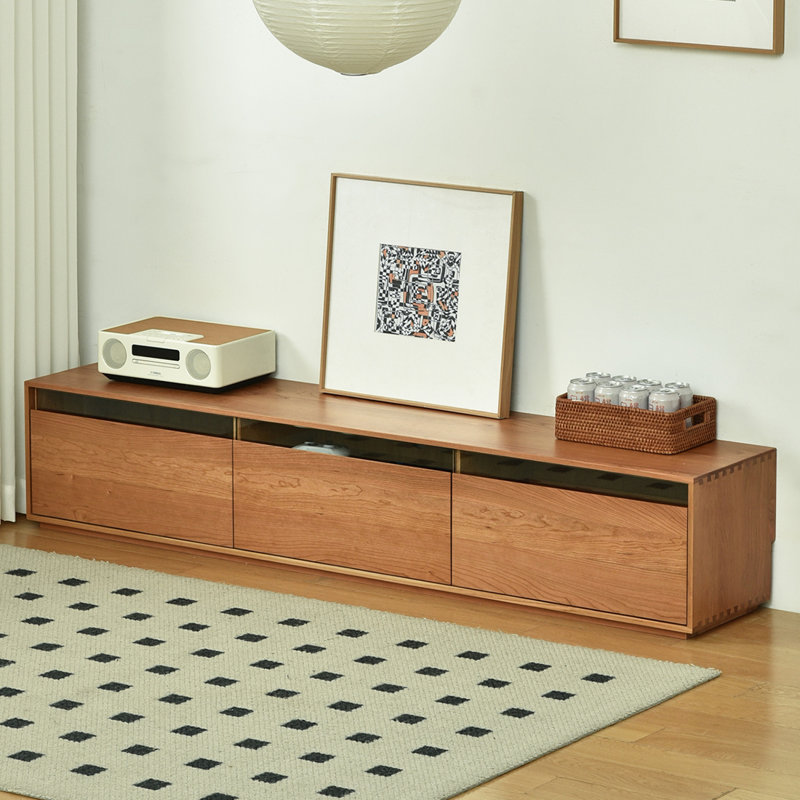 Meuble télé en bois de cerisier, 70.86"