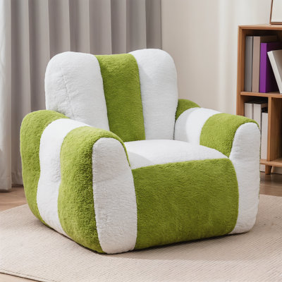 Teddy Bean Bag Chair with Heart-Shaped Backrest & Color-Block, Comfy Lazy Sofa , Cozy Living Room Chair with Filler, Floor Sofa Lazy Sofa for Bedroom Living Room