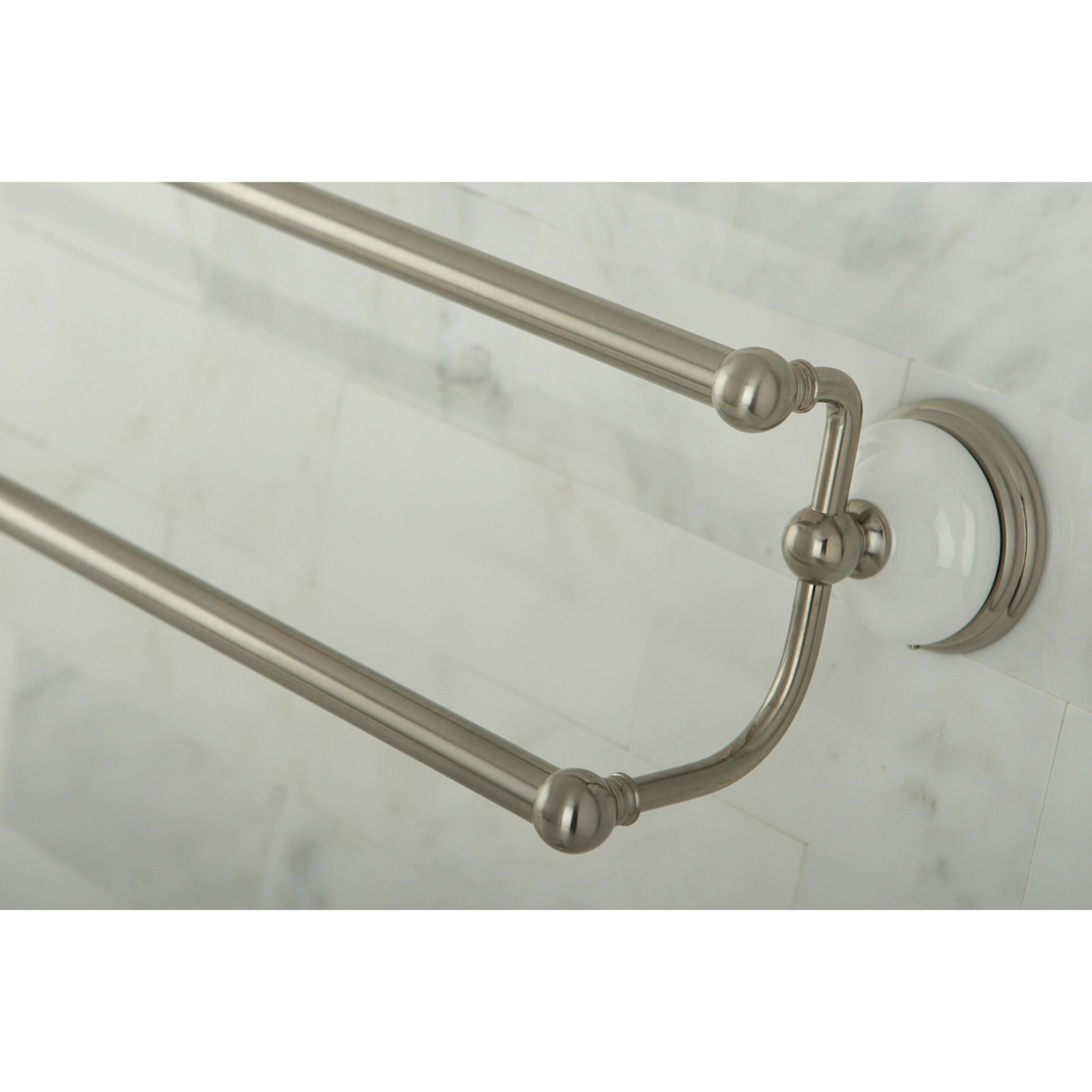 Victorian 24" Dual Towel Bar, Brushed Nickel