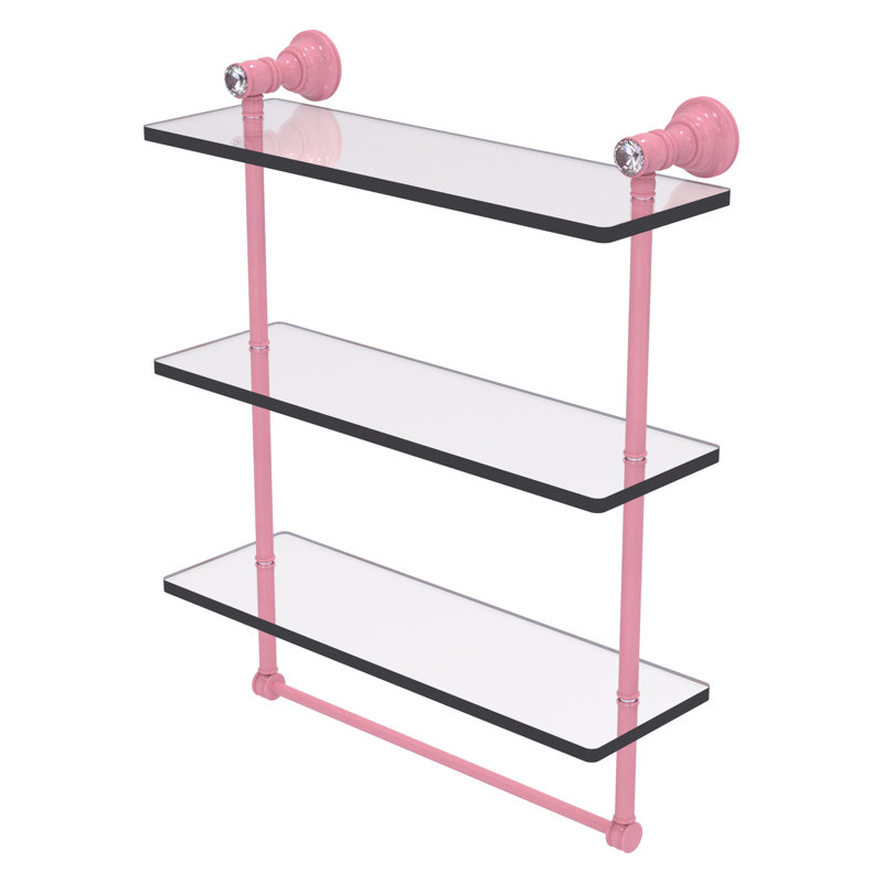 Tablette flottante 3 pièces Carolina, H 19,7 po x l 16 po x P 5,54 po, Rose