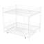 Lit double superposé au dessus d'un lit double avec gigogne, blanc-353611531