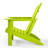 Outdoor Poly HDPE Adirondack Chair with Cupholder-2078769927