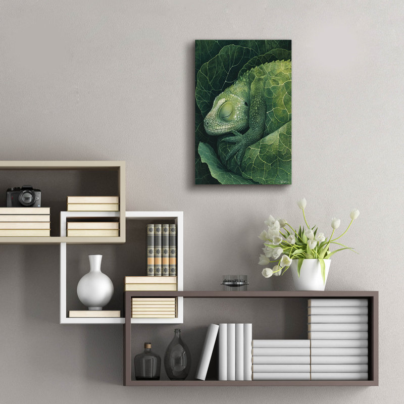 «Rest Entre Les Feuilles Vertes» par Momart, art mural en verre acrylique, H 24 po x l 16 po x P 0,2 po