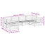 70cm Wide L-Shaped Patio Sofa-2046189487