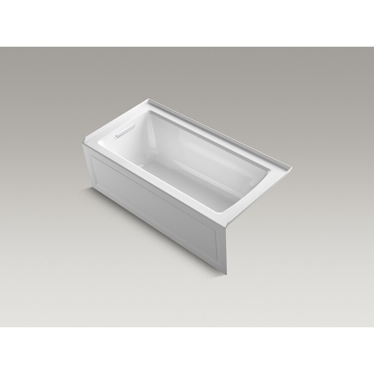 Kohler Underscore Rectangular Alcove Tub with Left Drain Bath Bundle - The  Home Depot