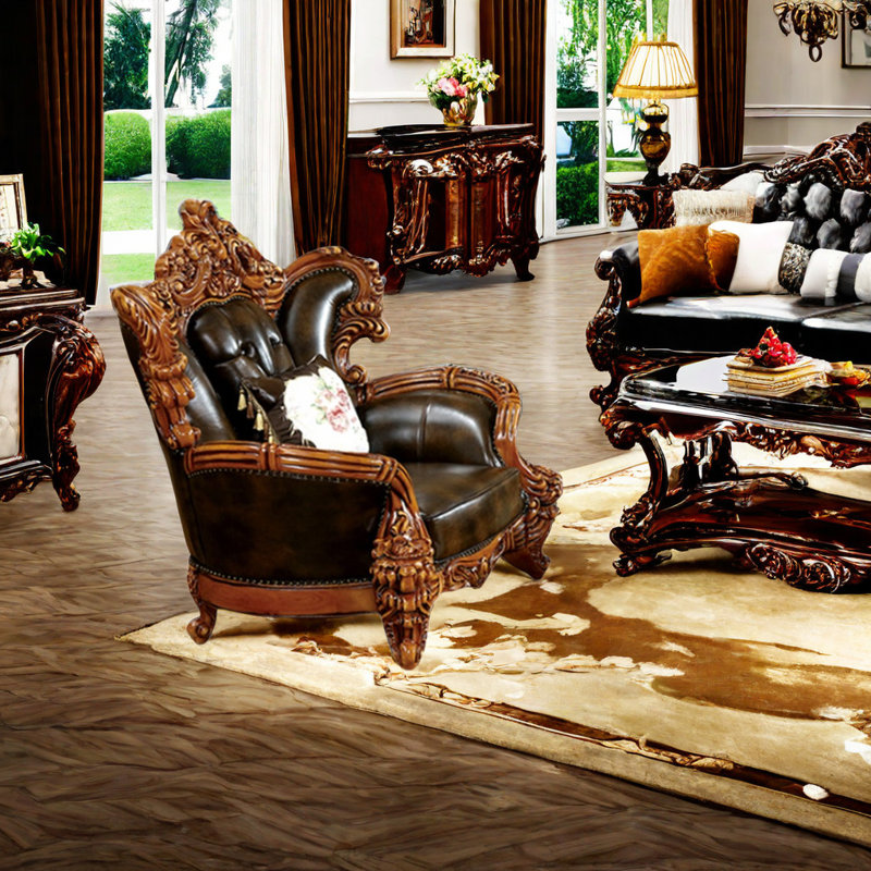 Fauteuil de luxe en cuir véritable American