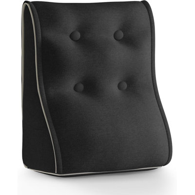 Coussin de tête de lit modulaire WOWMAX Sit-up Back Comfort, coussin de lecture ergonomique combinable à fermeture à glissière pour s'asseoir dans le lit, coussins de dos en mousse à housse en lin bricolage pour la position assise, compression bleu foncé