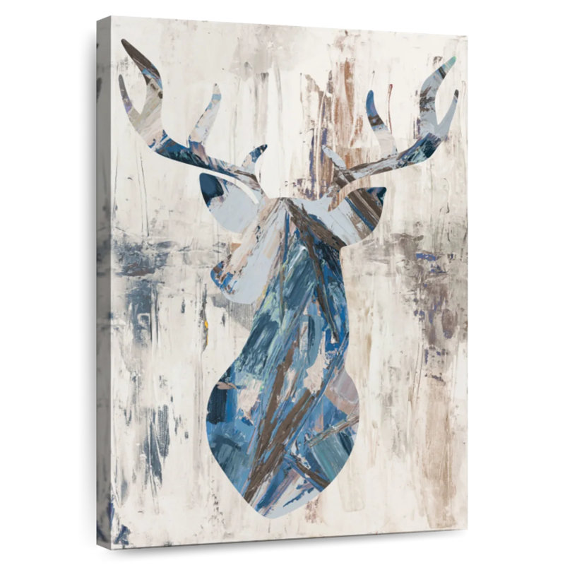 Brampt Blue Rhizome Deer Bust, 30" H x 20" W
