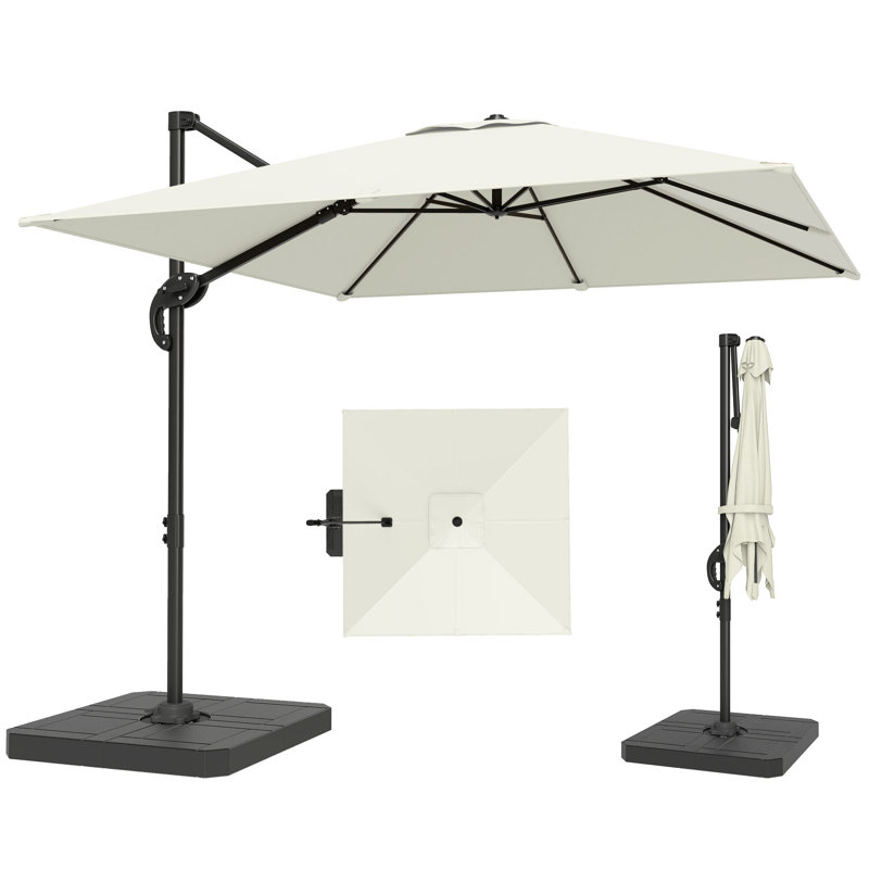 244cm Cantilever Parasol, White