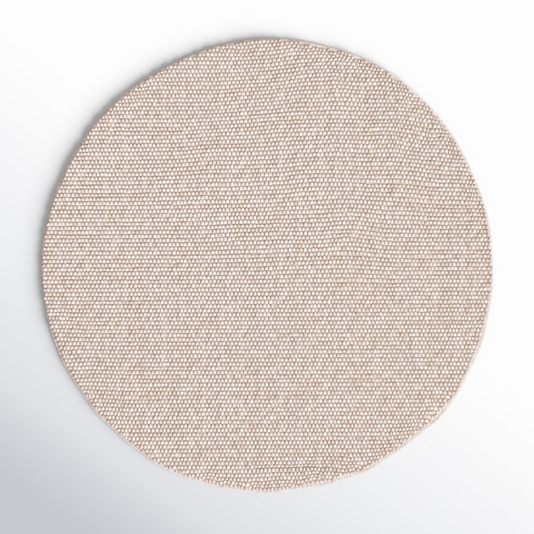 Elle Handmade Wool Beige Rug