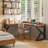 Walnut L-Shaped Solid Wood  desk-108840421-108840418