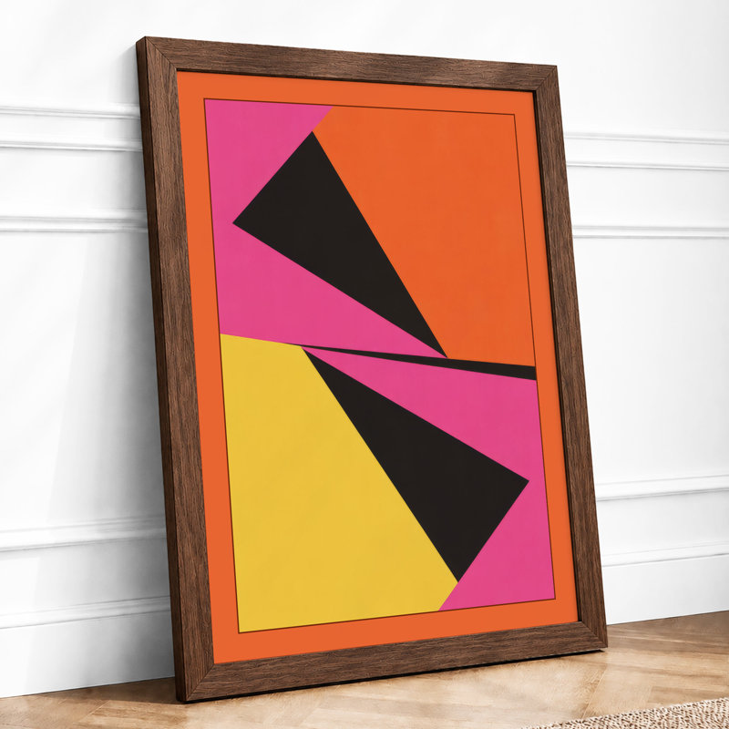 Angular Geometry Geometric - Print, Walnut, A4 - 29.7 x 21.0 cm