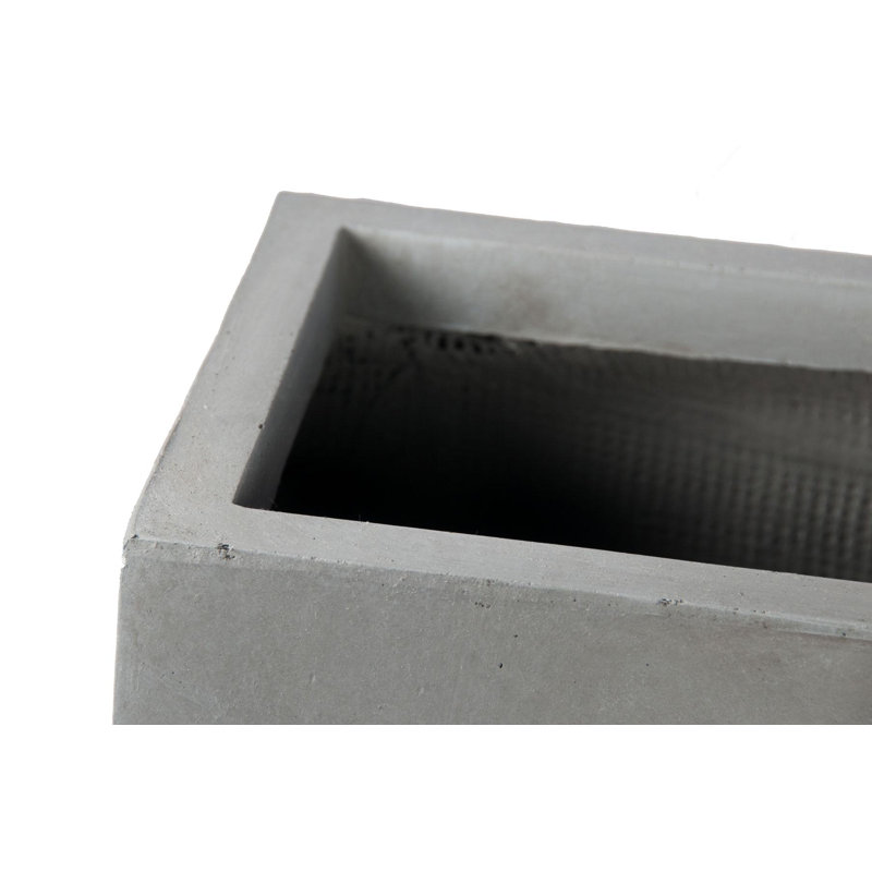 Window Flower Box Planter, Frostproof Outdoor Plant Pot, Narrow Garden Planter with Drainage Holes, Concrete Effect Windowsill Planter