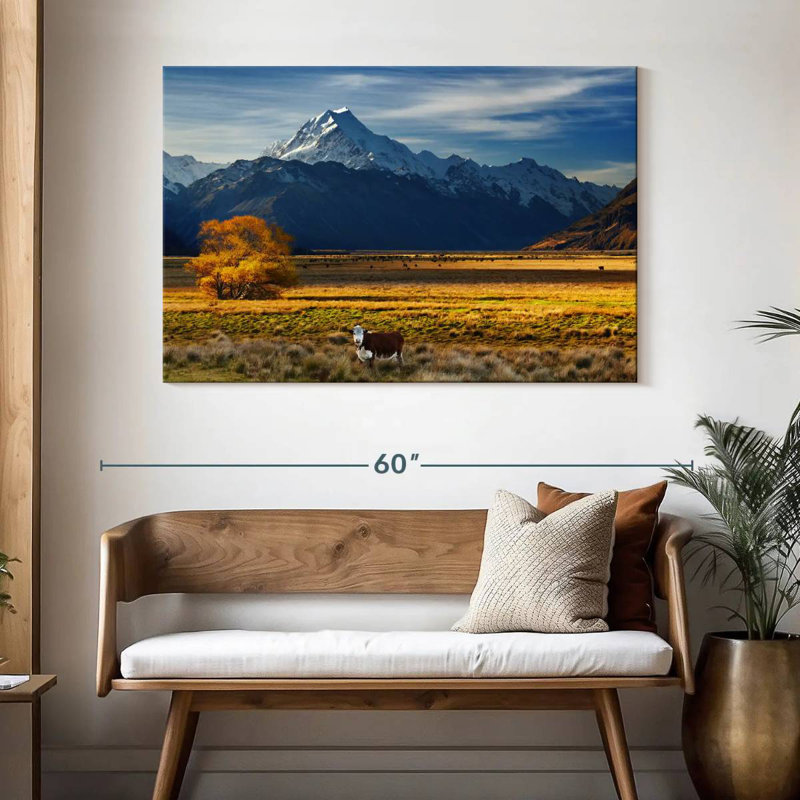 Nicci Mount Cook Farmland, 32'' H x 48'' W