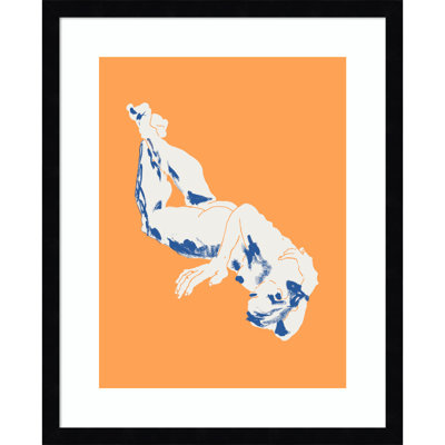 Nude Orange by Nantucket Wood Framed Wall Art Print