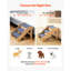 Wood Pet Stairs, 3-Step Dog Stairs for High Beds, Sofa & Cars, 68 kg Load Capacity, Non-Slip Surface, Stable Cat & Dog Step Ladder for Small Medium Large Older Pet Puppy Essentials