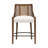 Paxon 26.25'' Seat Height Modern Solid Rubberwood Counter Stool With Cane Back And Upholstered Seat for Kitchen Islands-134972648-134972650