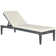 Centerview 74.4" Long Reclining Acacia Single Chaise with Cushions