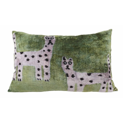 Velvet Ikat Pillow Cover And Insert