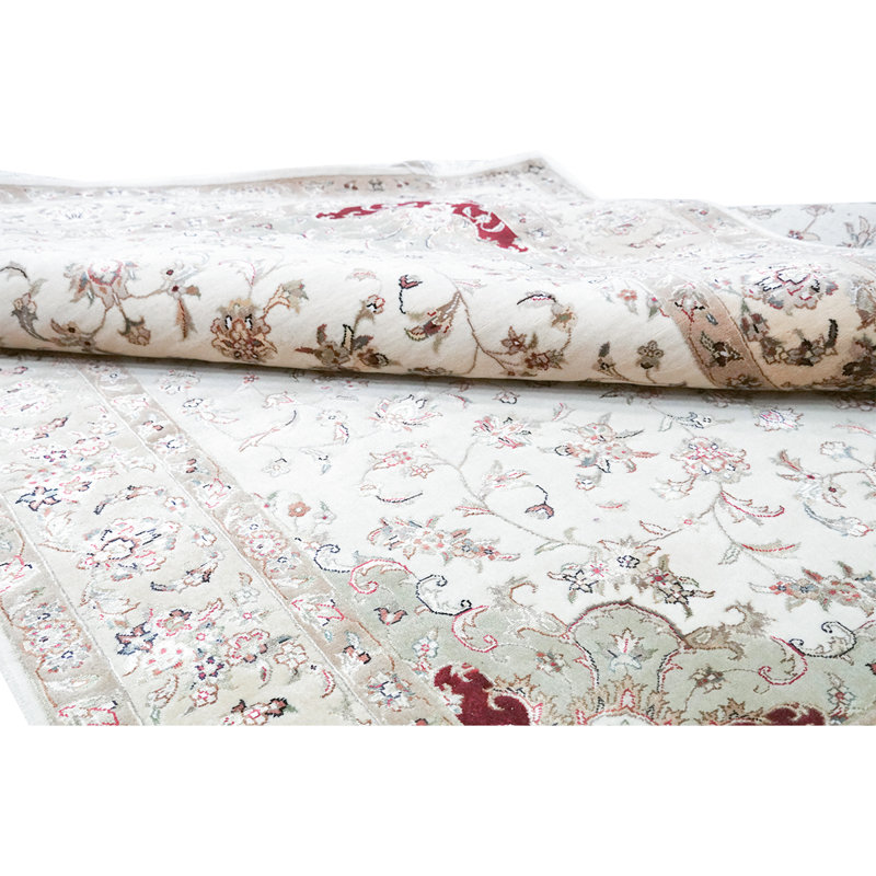 Intricately Hand Woven Wool Floral Area Rug, Rectangle 3' x 5'