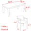 Ensemble de table simple moderne en bois massif-109751198