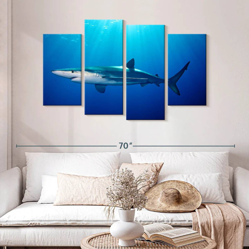 Brampt Blue Shark In Gordon's Bay, 32" H x 52" W