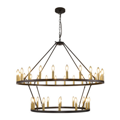 Lustre moderne Heritageorbital avec chaîne de suspension réglable, ampoules non incluses