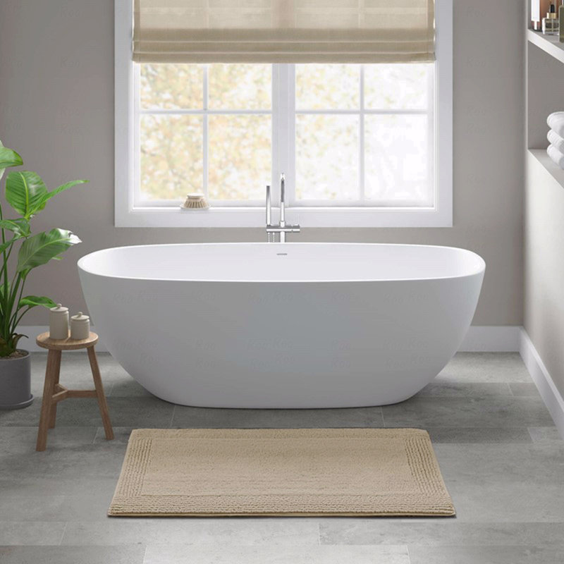 1 tapis de bain réversible 100% coton touffeté à 3 000 g / m² 24 po x 36 po, Rectangulaire 2 pi x 3 pi