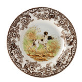 Spode Woodland Dogs Dinner Plate 10.5" Pointer