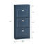 Rangement à chaussures 3 tiroirs pour vestibule, salon, petit espace, bleu, l 20,9 po x P 9,4 po x H 46,5 po-681985958-699097543