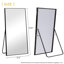 Miroir mural moderne en métal pleine longueur avec support mural-801764346-717115945