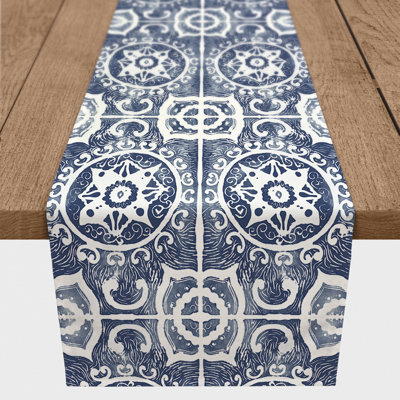 Berlene Rectangle Geometric Polyester Table Runner