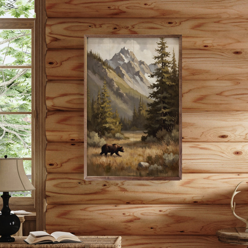 Ours dans les montagnes, 36" H x 24" W