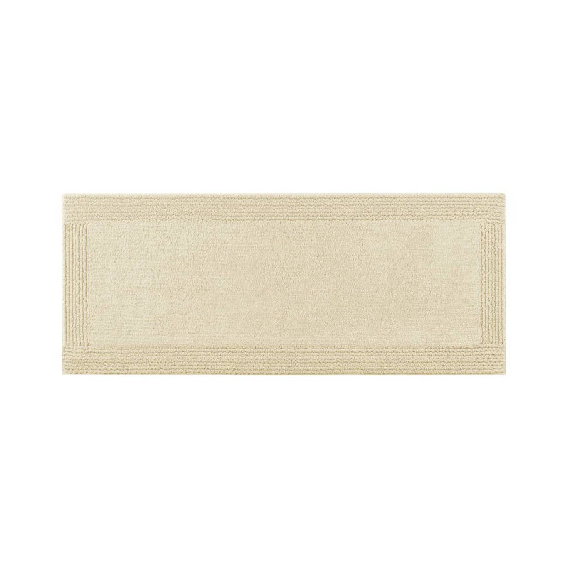 1 tapis de salle de bain réversible 100% coton 3000 g / m² touffeté 3000 g / m², Naturel, L 60 po x l 24 po
