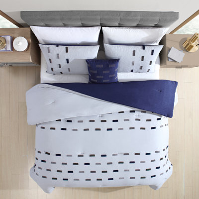Gray Microfiber Reversible 4 Piece Comforter Set